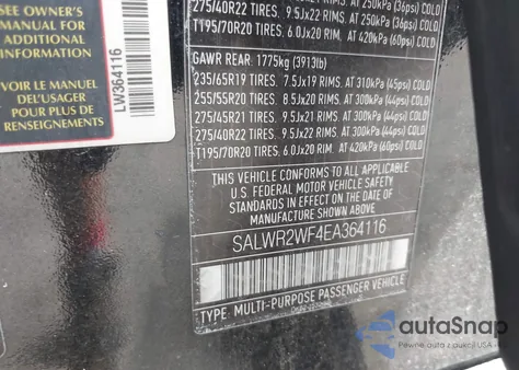 2014 Land Rover Range Rover Sport 3.0L V6 Supercharged Hse z USA, uszkodzony, nr VIN SALWR2WF4EA364116